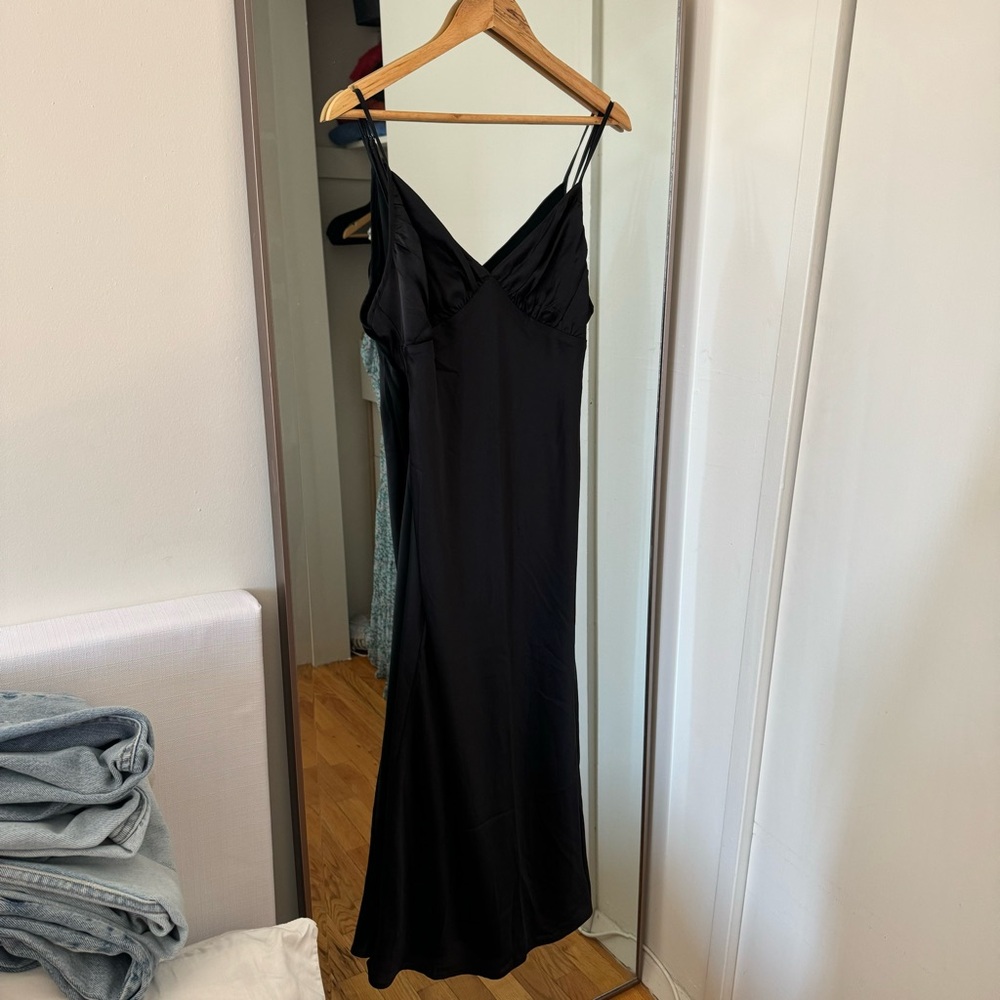 Abercrombie & Fitch Black Satin Dress